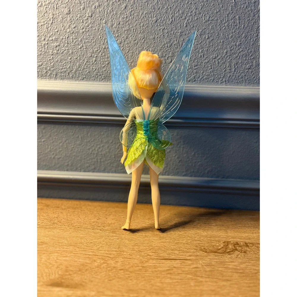 Disney Tinkerbell Doll Green‎ Sparkle Dress Blue Wings Fairies Collection